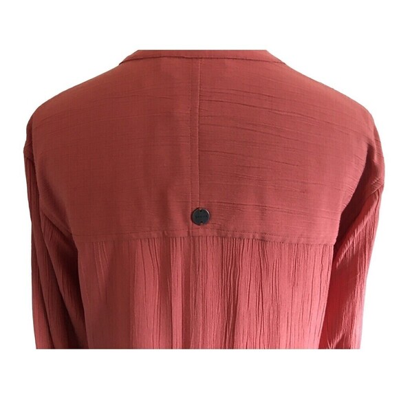 NEW Prana Orange Dress Women's Size Small Button Down Mini Shirt Dress Pockets - Picture 6 of 8